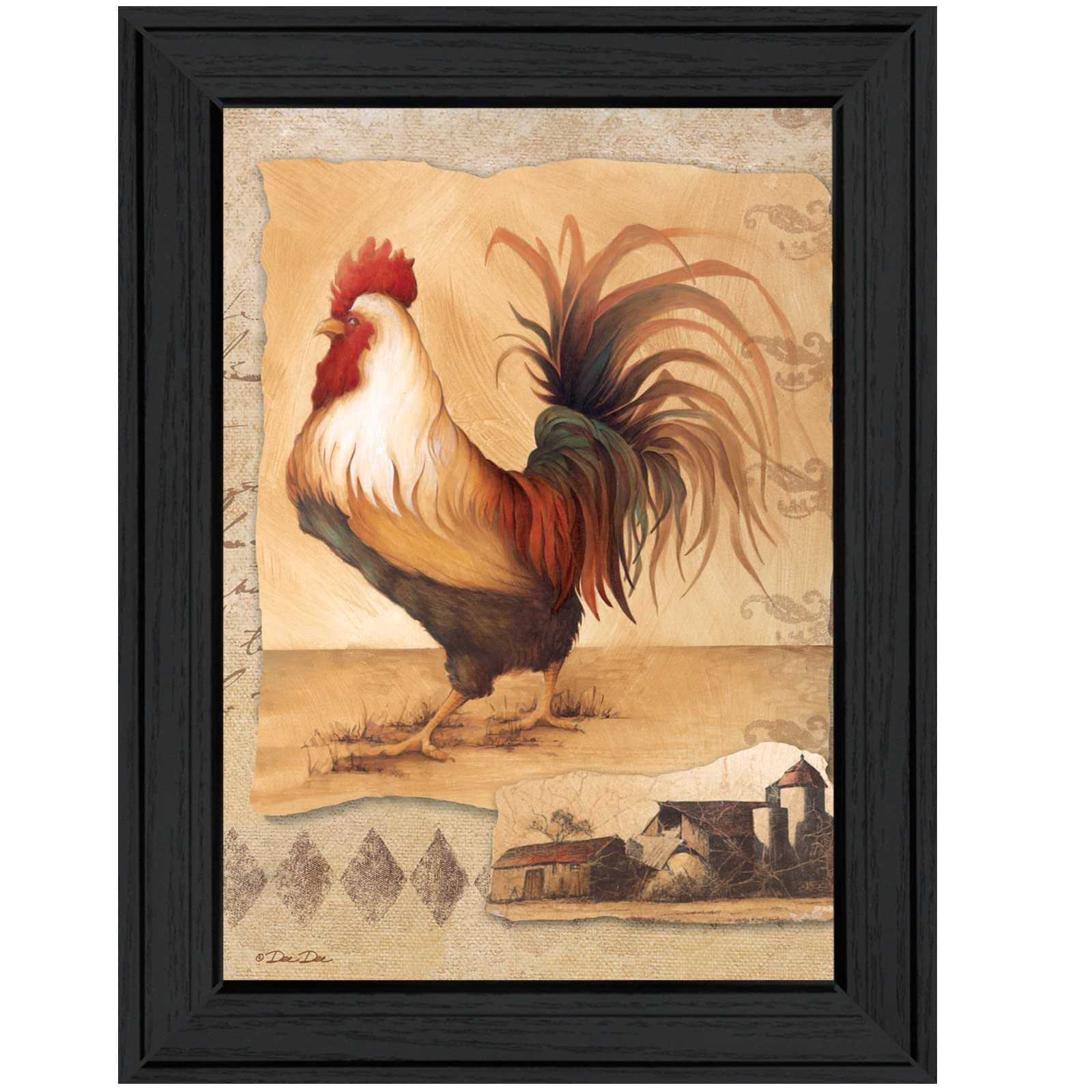 Ophelia Co Rooster Montage I Framed Print On Canvas Framed Print On Canvas