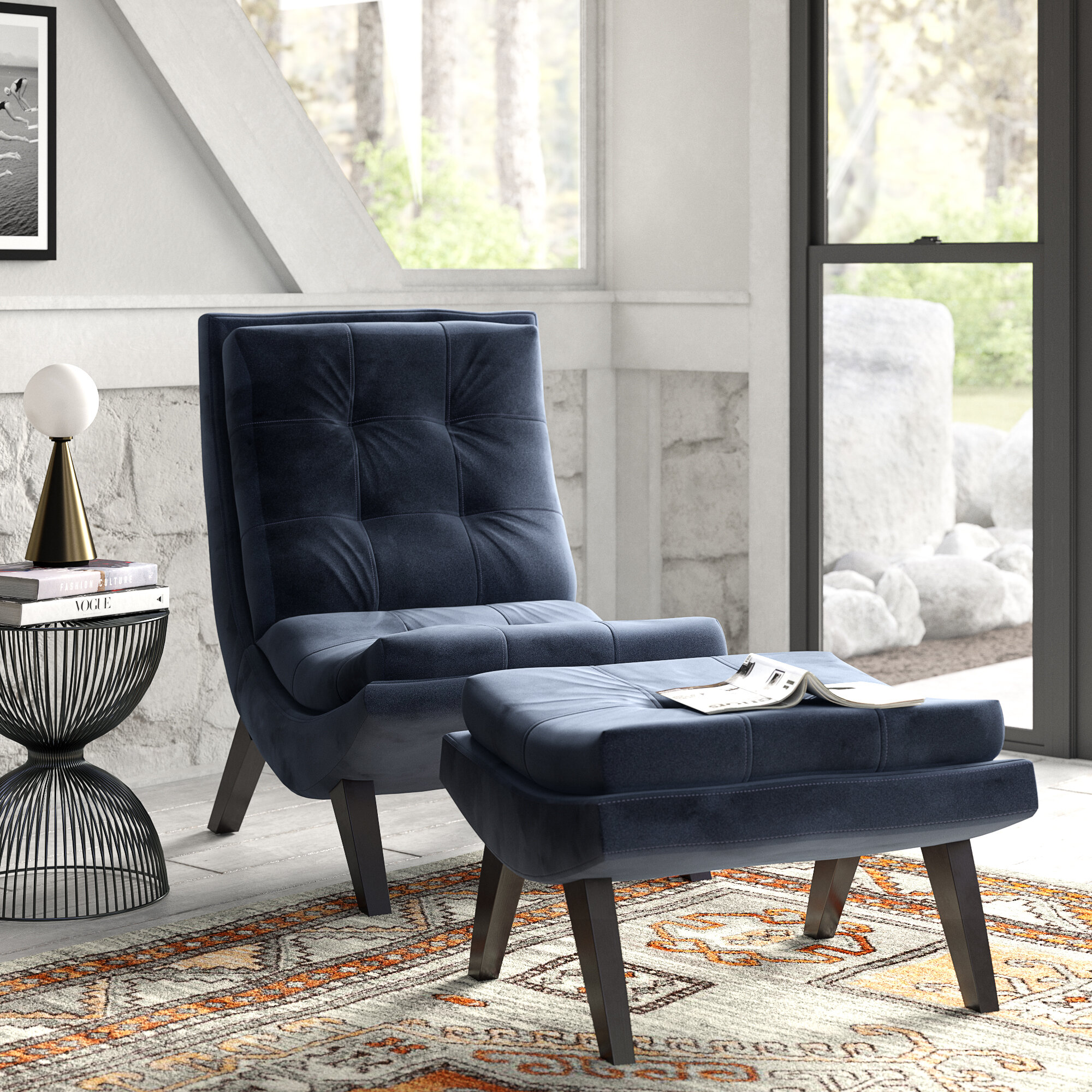 kimble lounge chair ottoman