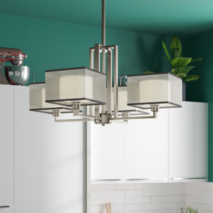Go to store & view more images T.S. 4-Light Shaded Chandelier by Orren Ellis