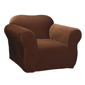 Stretch Pique Box Cushion Armchair Slipcover