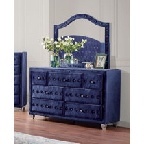 Navy blue dresser with mirror Clearance
