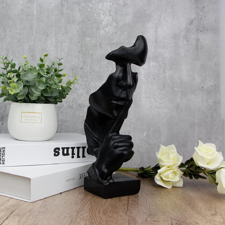Abstract Thinker Man Statue Resin Sculpture for Home Shelf Bookshelf Decor Accents for Shelves