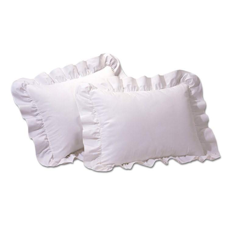 white ruffle sham