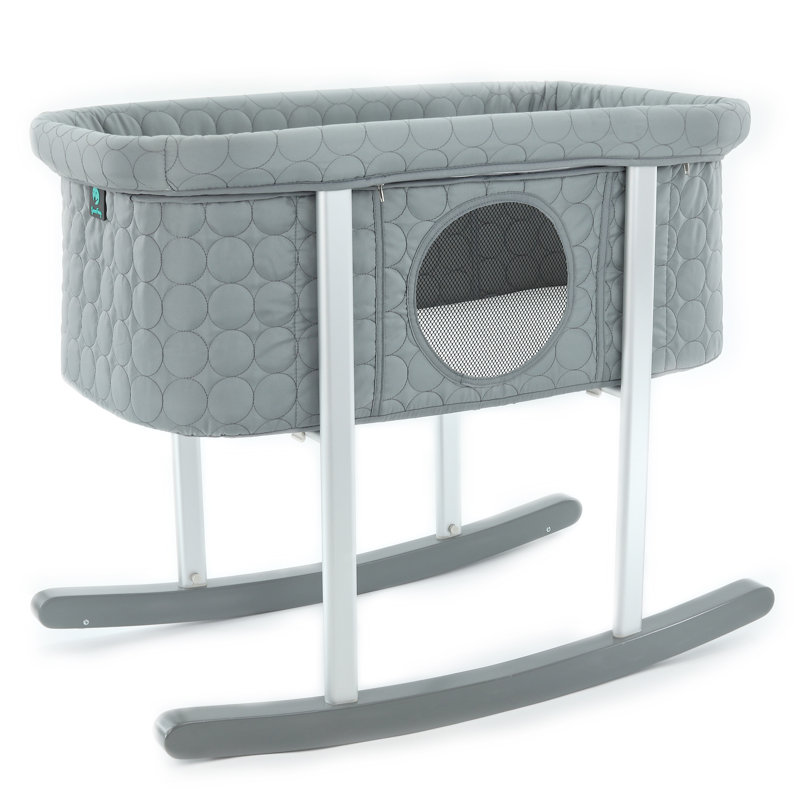 rocking chair with attached bassinet