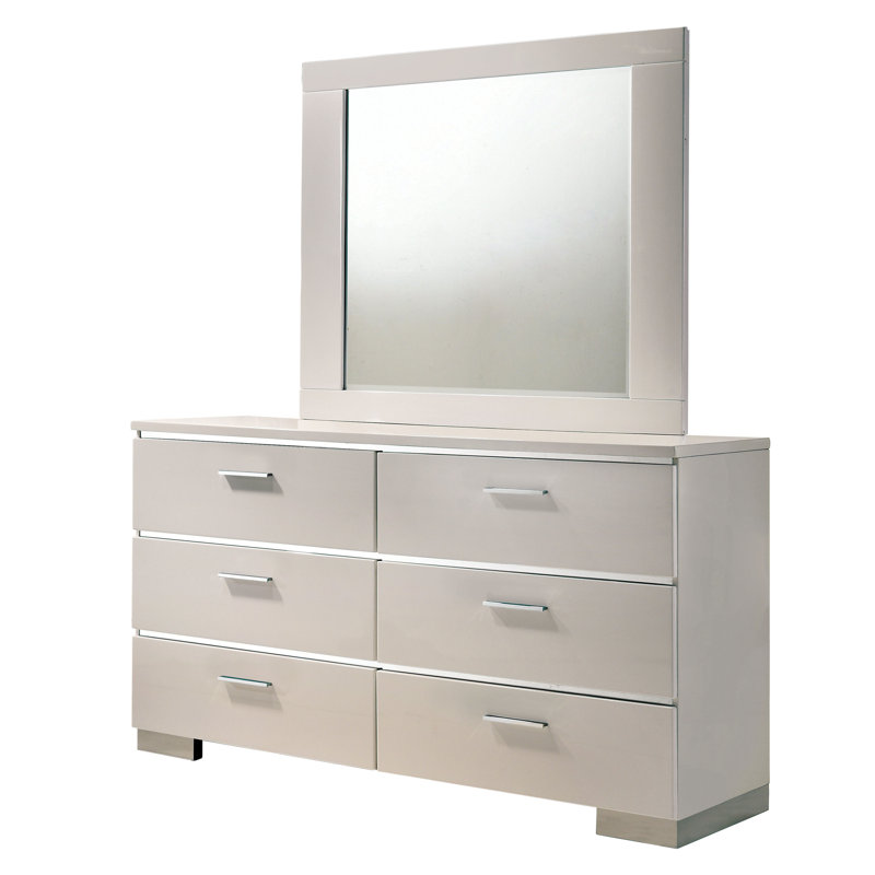 Brayden Studio Ricka 6 Drawer Double Dresser With Mirror Wayfair