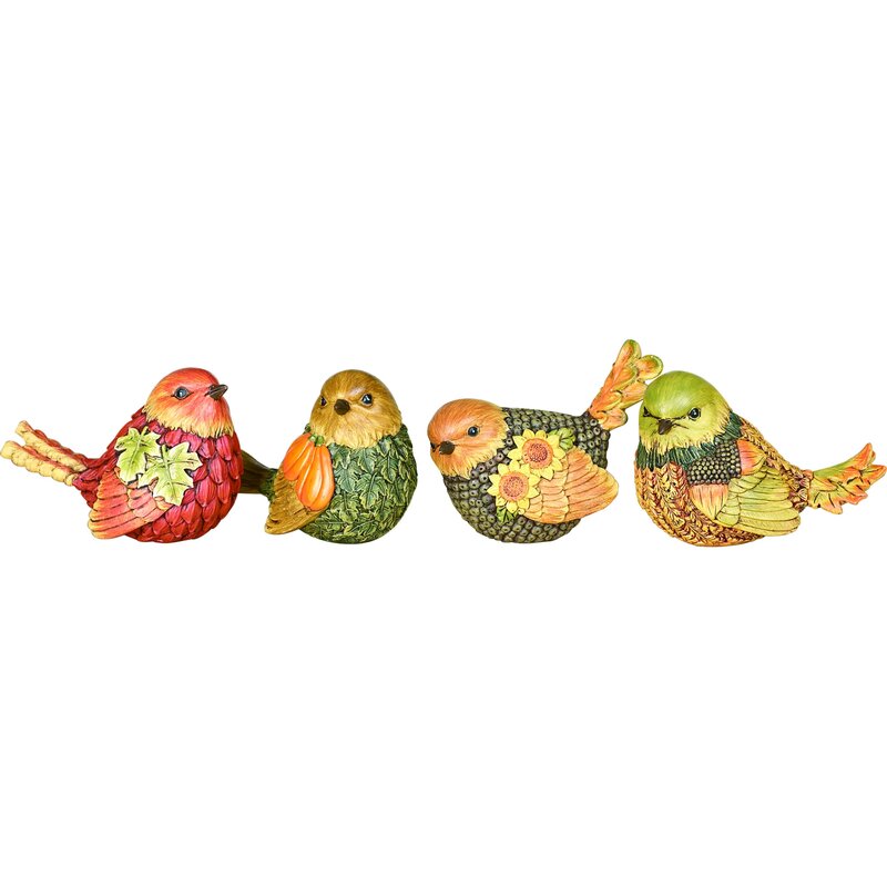 The Holiday Aisle® Resin 5 In. Yellow Fall/Harvest Natural Fall Bird ...