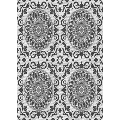 Floral Wool Gray Area Rug East Urban Home Rug Size: Rectangle 2' x 3'