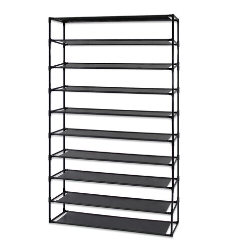 Rebrilliant 10 Tier Steel 100 Pair Shoe Rack Reviews Wayfair Ca