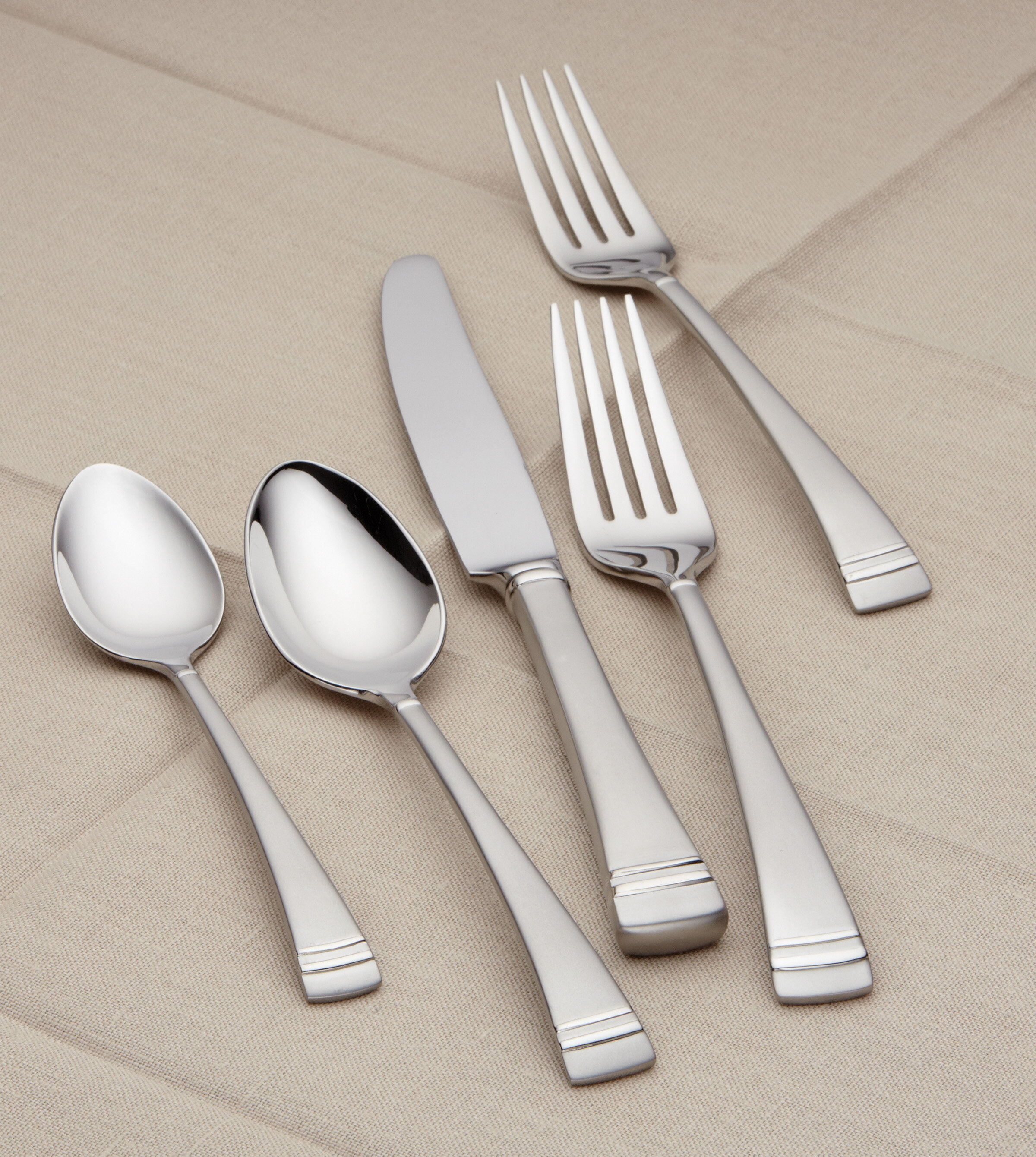 Lenox Federal Platinum Stainless Steel Flatware Set Of 5 And Reviews