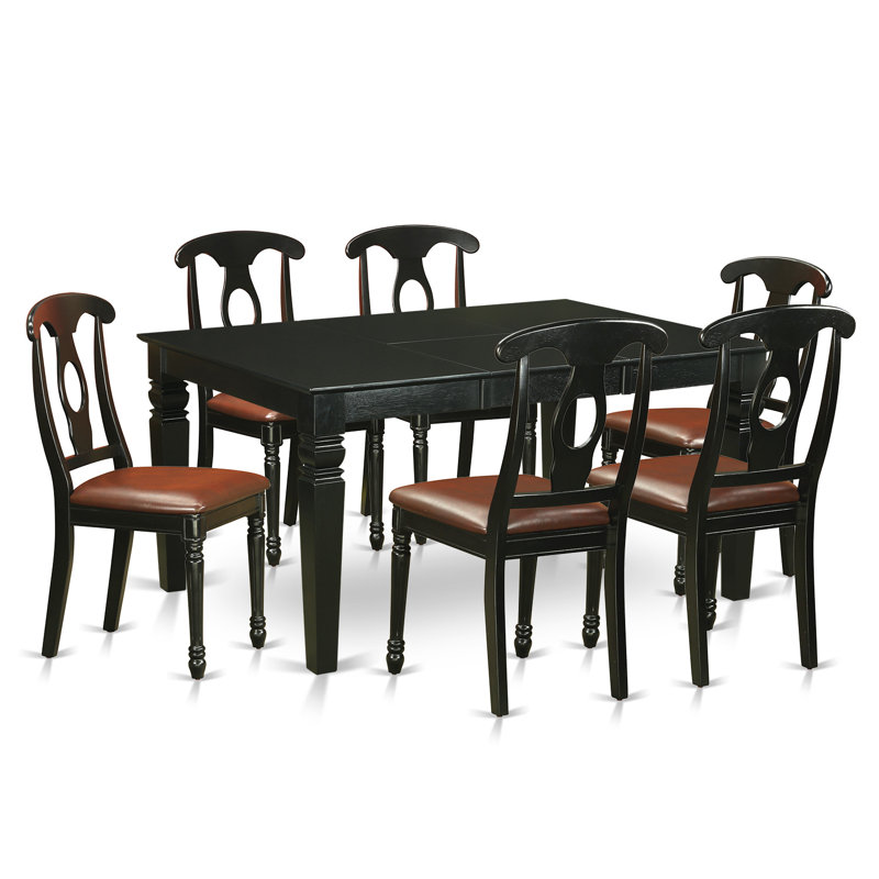 Beachcrest Home Pennington 7 Piece Solid Wood Dining Set Wayfair Pennington 7 Piece Solid Wood Dining Set