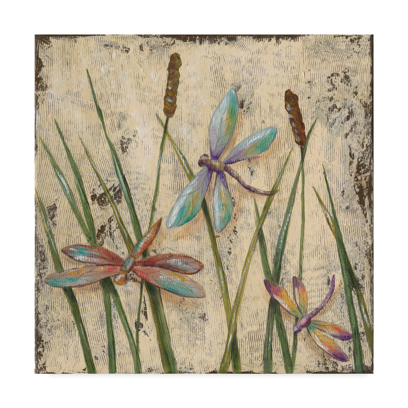 August Grove Dancing Dragonflies I Acrylic Painting Print On