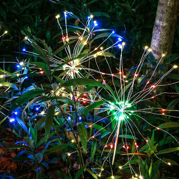 2pcs Christmas Tree Solar LED Lawn Lamp Spike Outdoor Garden Colorful Light CA 2pcs Christmas Tree Solar LED Lawn Lamp Spike Outdoor Garden Colorful Light CA