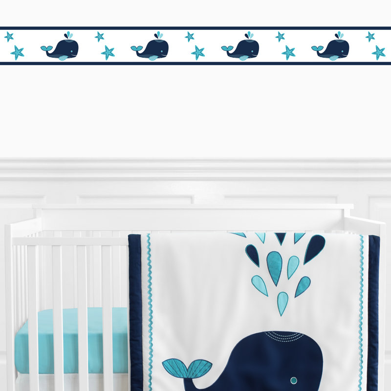 Sweet Jojo Designs Whale 15 L X 6 W Wallpaper Border Wayfair