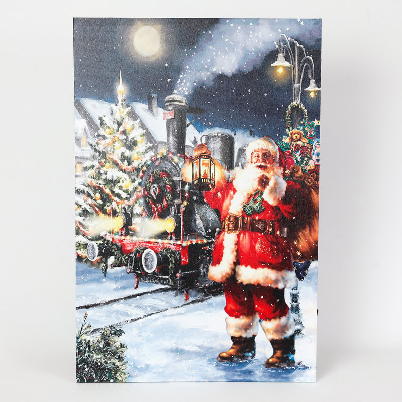 The Holiday Aisle Winter Wonderland Santa Print In Yellow Red