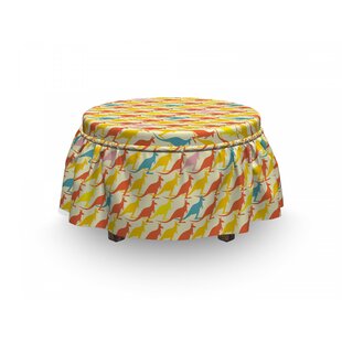 Overlapping Doodled Ottoman Slipcover (Set Of 2) By East Urban Home