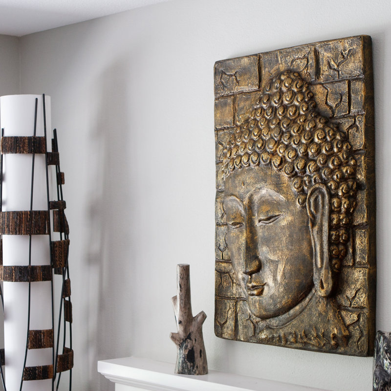 Garden Age Relief Buddha Head Wall Decor
