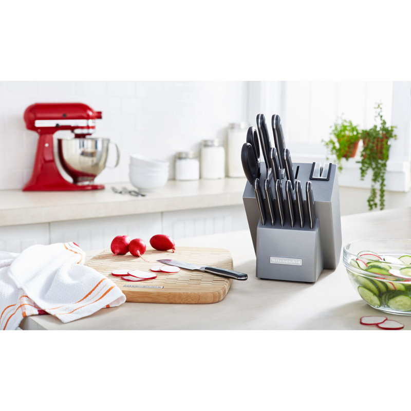Kitchenaid Classic Forged 14 Piece Triple Rivet Knife Set Reviews Wayfair