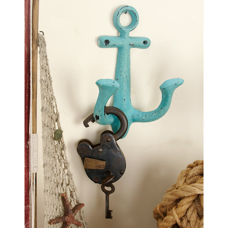 Beachcrest Home Stonehaven Anchor 4 Piece Metal Wall Hook Set