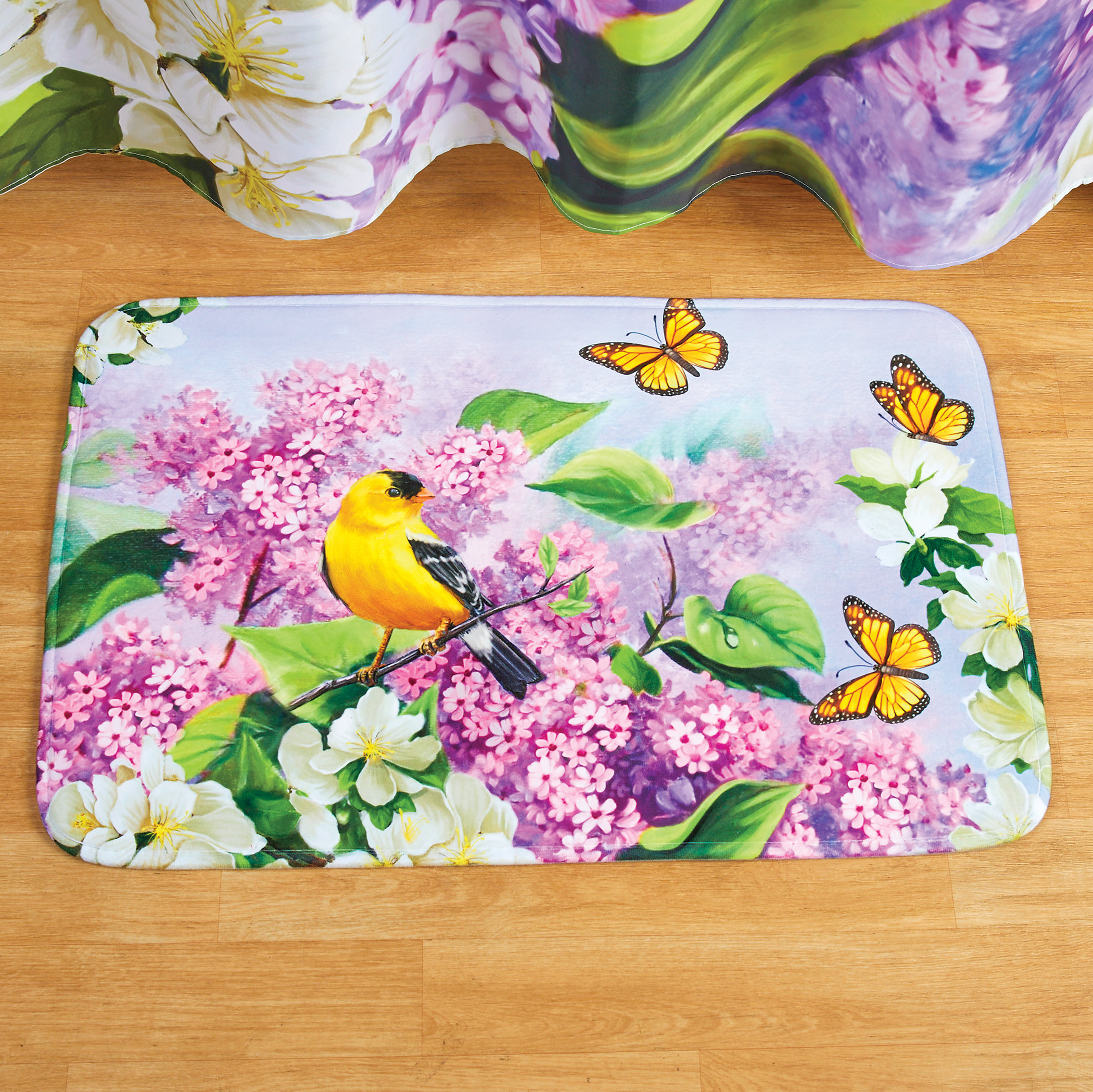 Colorful BIRDS Bath Mat Home & Living Bath Mats & Rugs Bathroom etna.com.pe