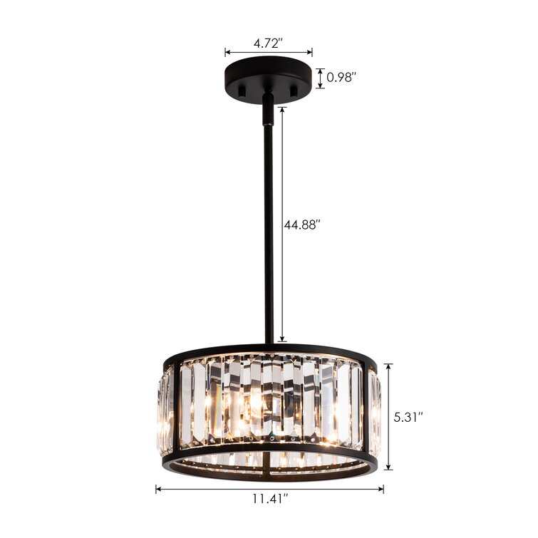 CEILING LIGHT GLASS AND BRONZE GLASS CHANDELIER small MODEL 