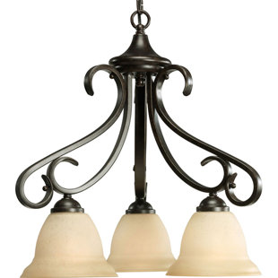 Go to store & view more images Lilly 3-Light Shaded Chandelier by Fleur De Lis Living