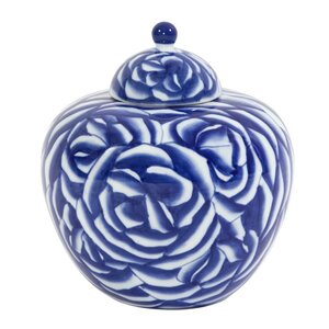 Abstract Rose Ceramic Decorative Urn