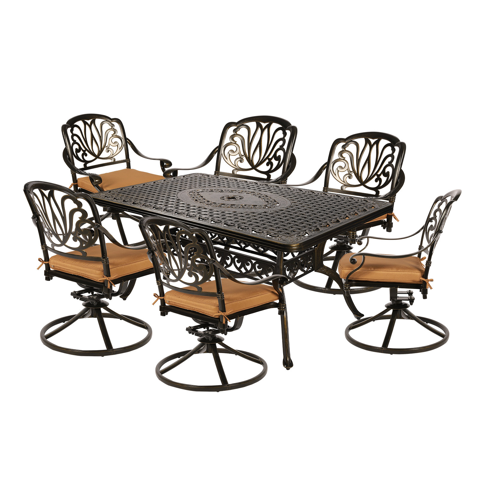 Bloomsbury Market Andersonburg Rectangular 6 Person Outdoor Dining