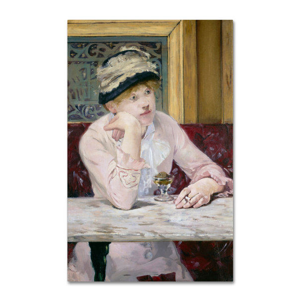 Trademark Art Plum Brandy 1877 By Edouard Manet Framed Painting