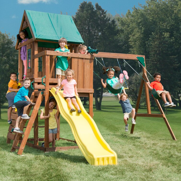 wayfair outdoor swing set