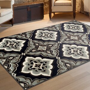 Katlin Black Area Rug