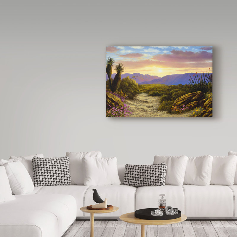 Trademark Art Desert Scene Oil Painting Print On Wrapped Canvas