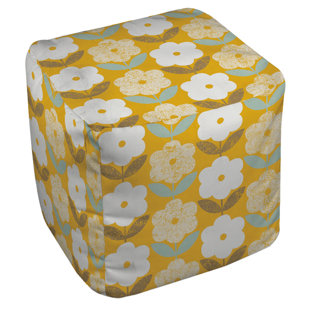 Jar of Sunshine Vintage Pouf