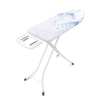 Tower T873012 Large Mesh Ironing Board with Cloud Design Back Cover and Adjustable Height Silver