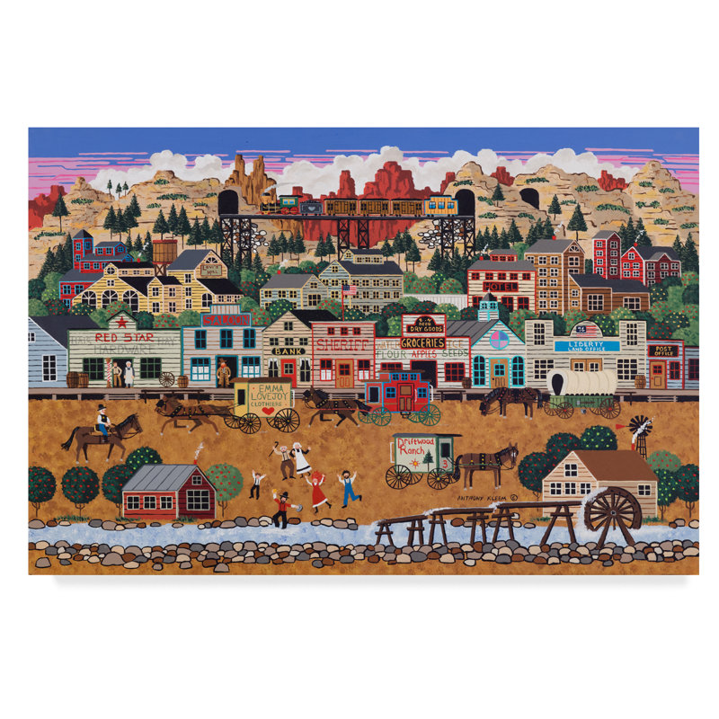 Trademark Art Old Western Shop Acrylic Painting Print On Wrapped