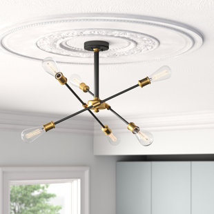 Colebrook 6 - Light Sputnik Modern Linear Chandelier