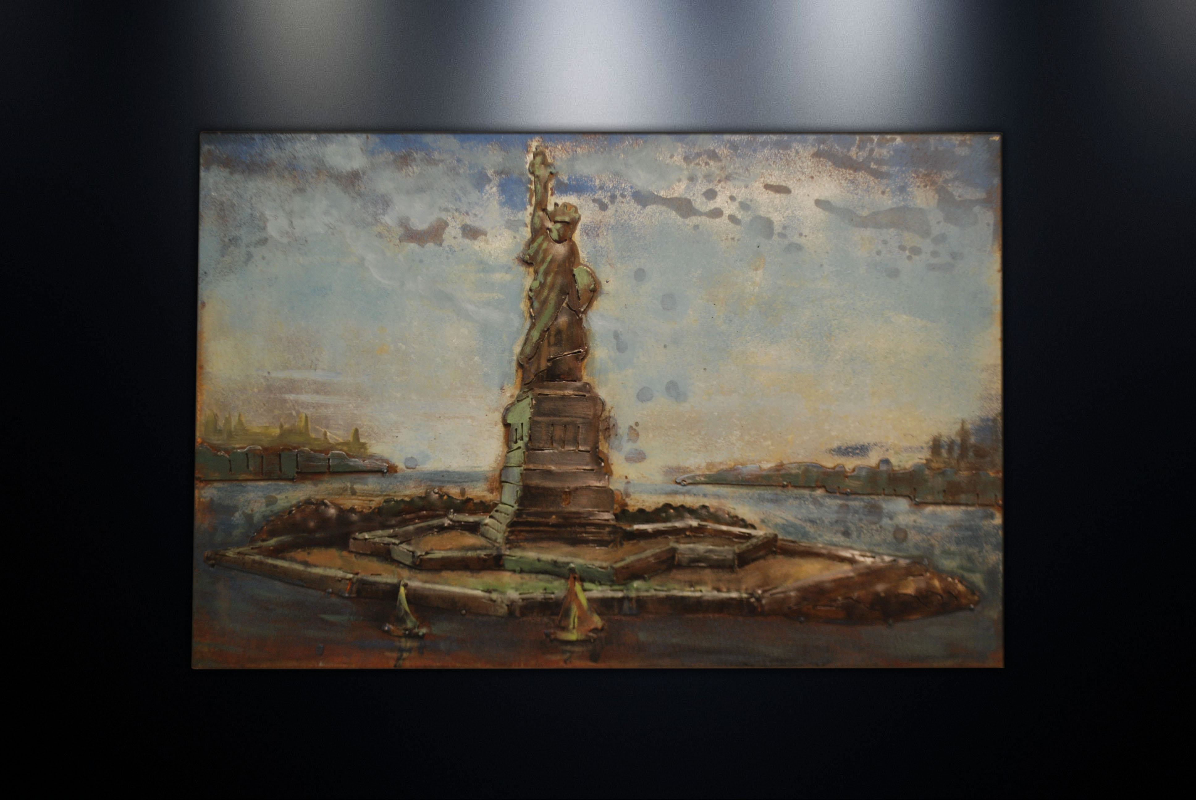 DSD Group Metal Wall Art Sculpture Home Decor Brooklyn Bridge Painting Print CS45 Size: 15 H x 23 W x 1.5 D pics DSD Group Metal Wall Art Sculpture Home Decor Brooklyn Bridge Painting Print CS45 Size: 15 H x 23 W x 1.5 D picture