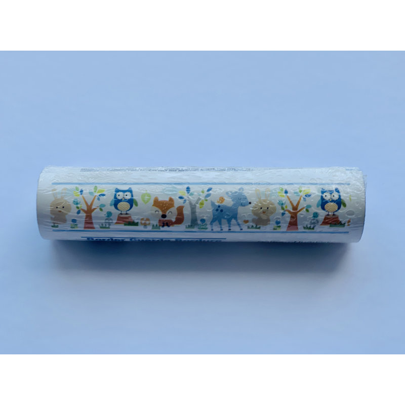 Zoomie Kids Prepasted Wallpaper Border Kids Blue Grey Green