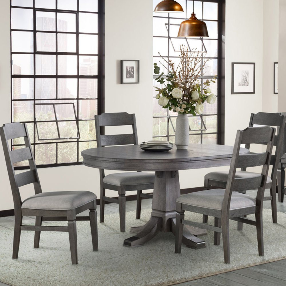 Padiham 5 Piece Extendable Solid Wood Dining Set