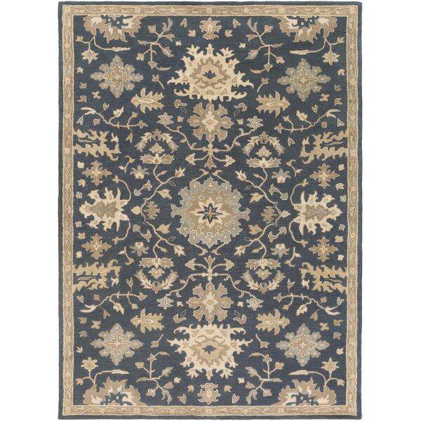 Novelty Pattern Modern Rug 'JASMIN DROP' ornament navy Nice to Touch Soft Rugs