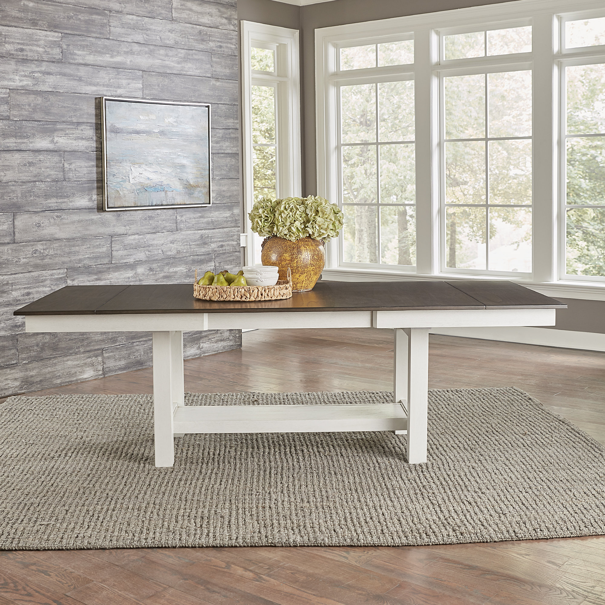 Laurel Foundry Modern Farmhouse Luz Extendable Trestle Dining Table