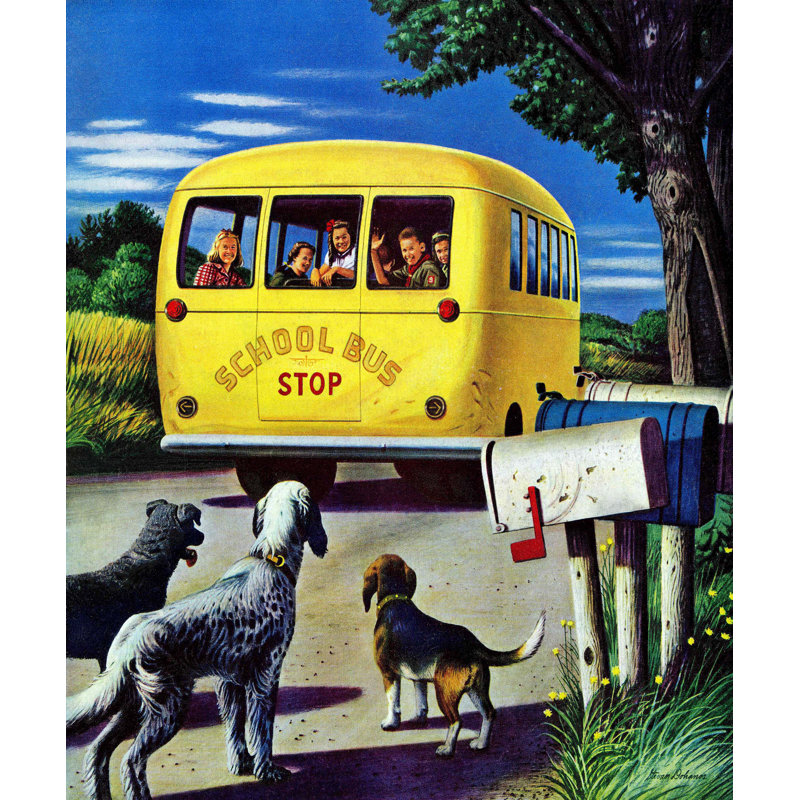 Marmont Hill School Bus By Stevan Dohanos Painting Print On
