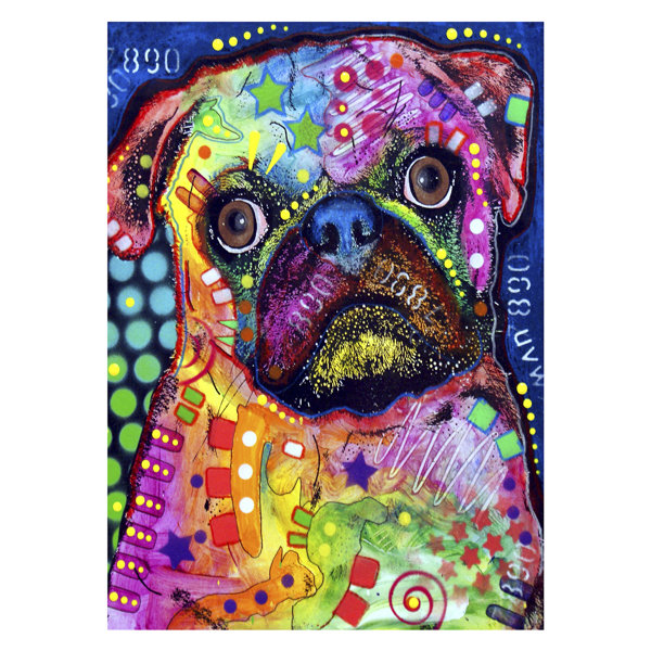 Trademark Art Pug 92309 Painting Print On Graphic Art Canvas