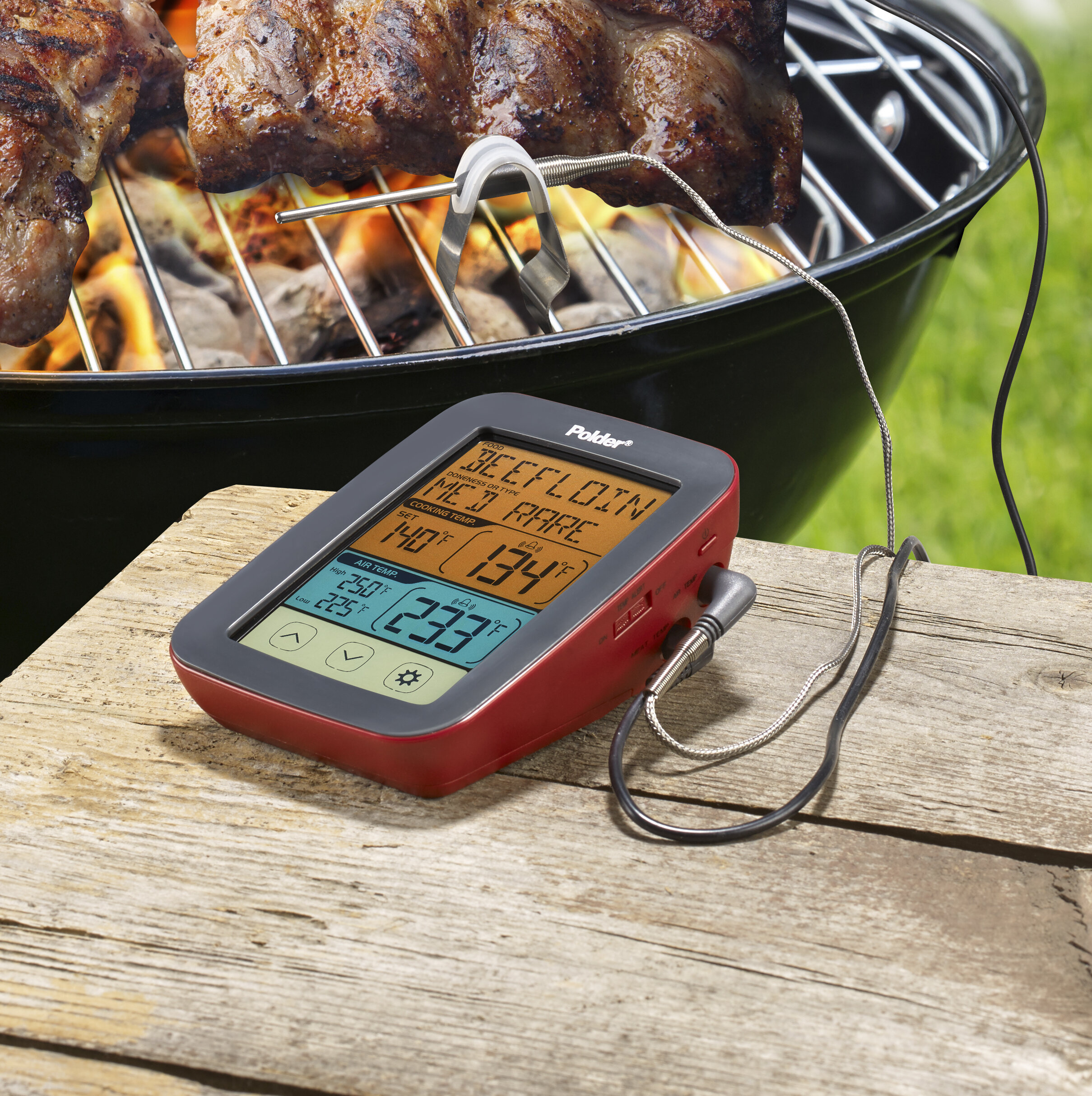 Digital BBQ Meat Thermometer With Timer Alarm For Grill Roast ACCURATE