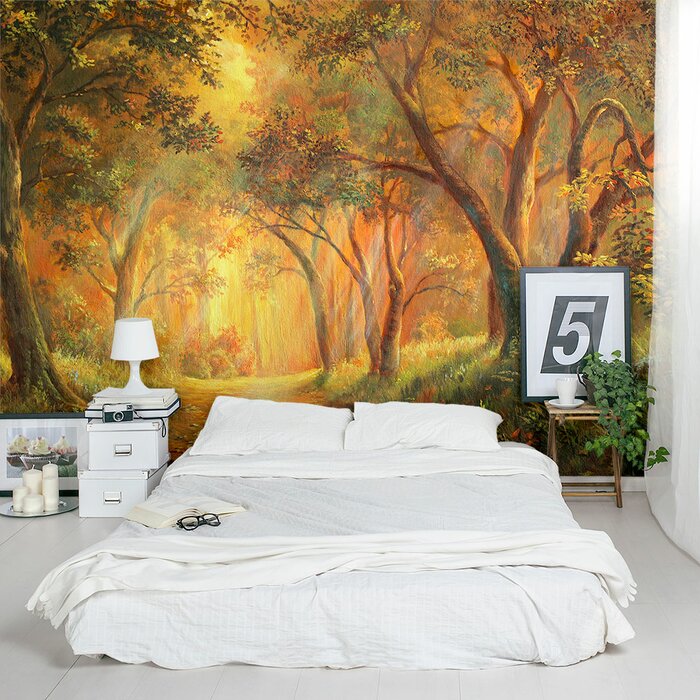 Illustrated Enchanted Forest Wall 8 X 144 3 Piece Mural