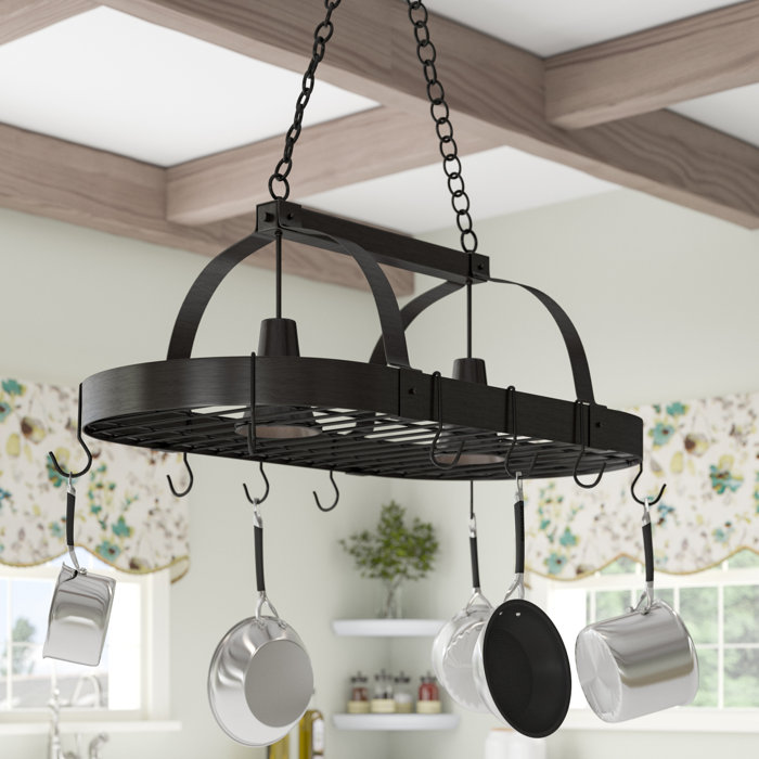 2 Light Kitchen Pot Rack 2 Light Kitchen Pot Rack