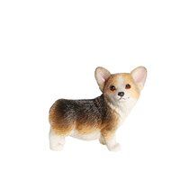 Miniature Corgi Dog Resin Dog Figurine Dark Grey #8 