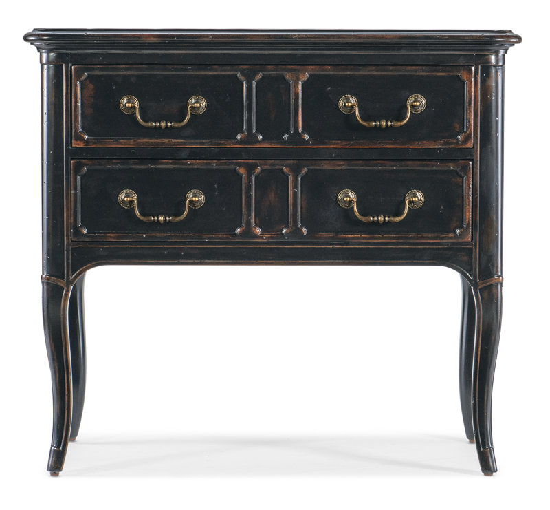 Charleston Solid + Manufactured Wood Nightstand Color: Black Cherry