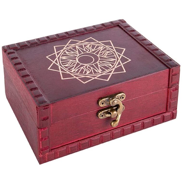 Decorative Vintage Trinket Boxes Small Wooden Storage Jewelry Box Treasure Chest