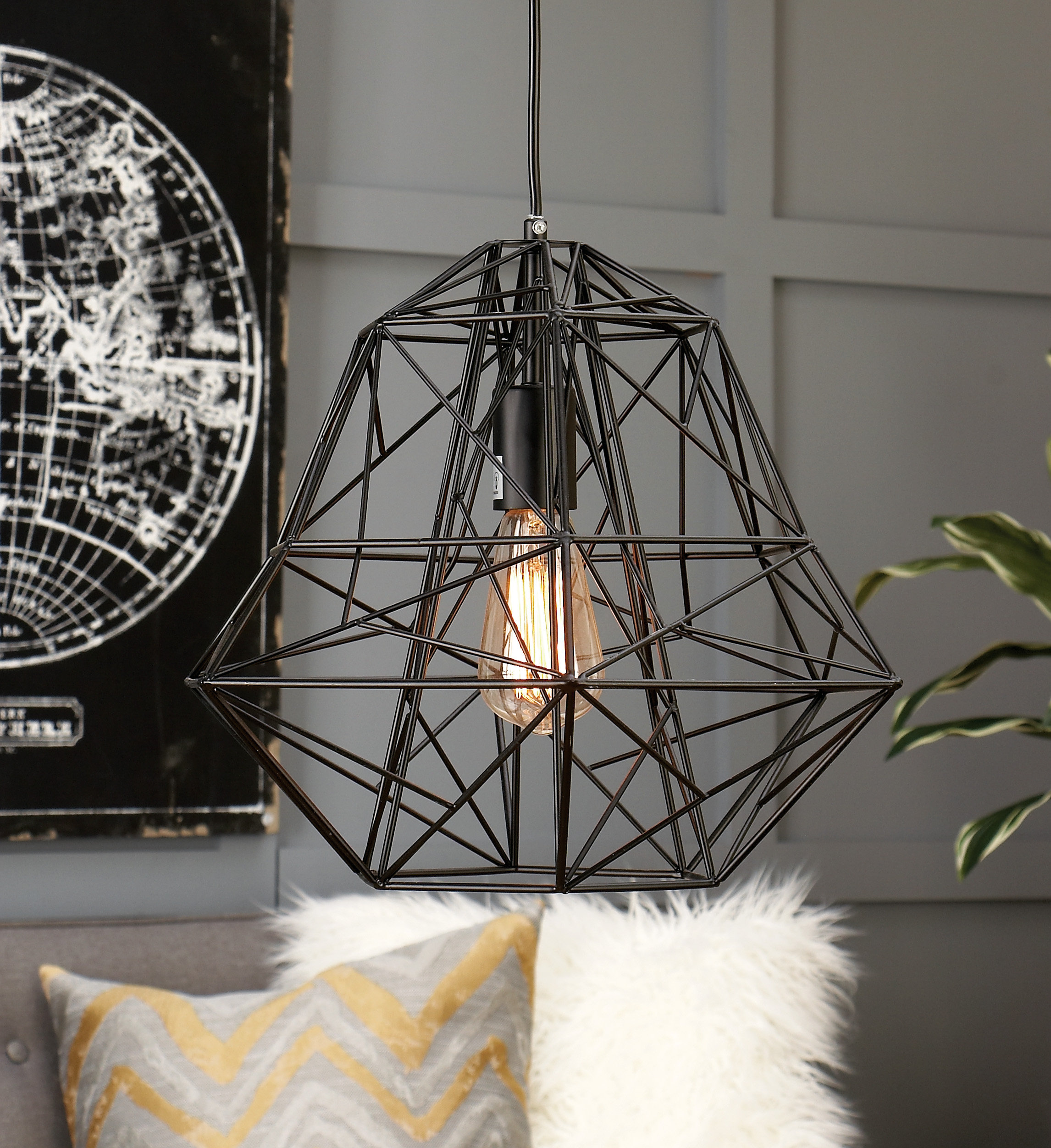 Cosmoliving By Cosmopolitan 1 Light Single Geometric Pendant Wayfair