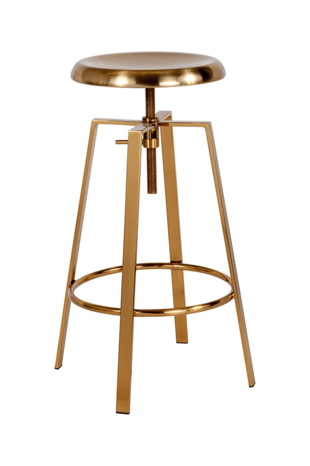 Gold Round Seat Adjustable Bar Stools You Ll Love In 2021 Wayfair